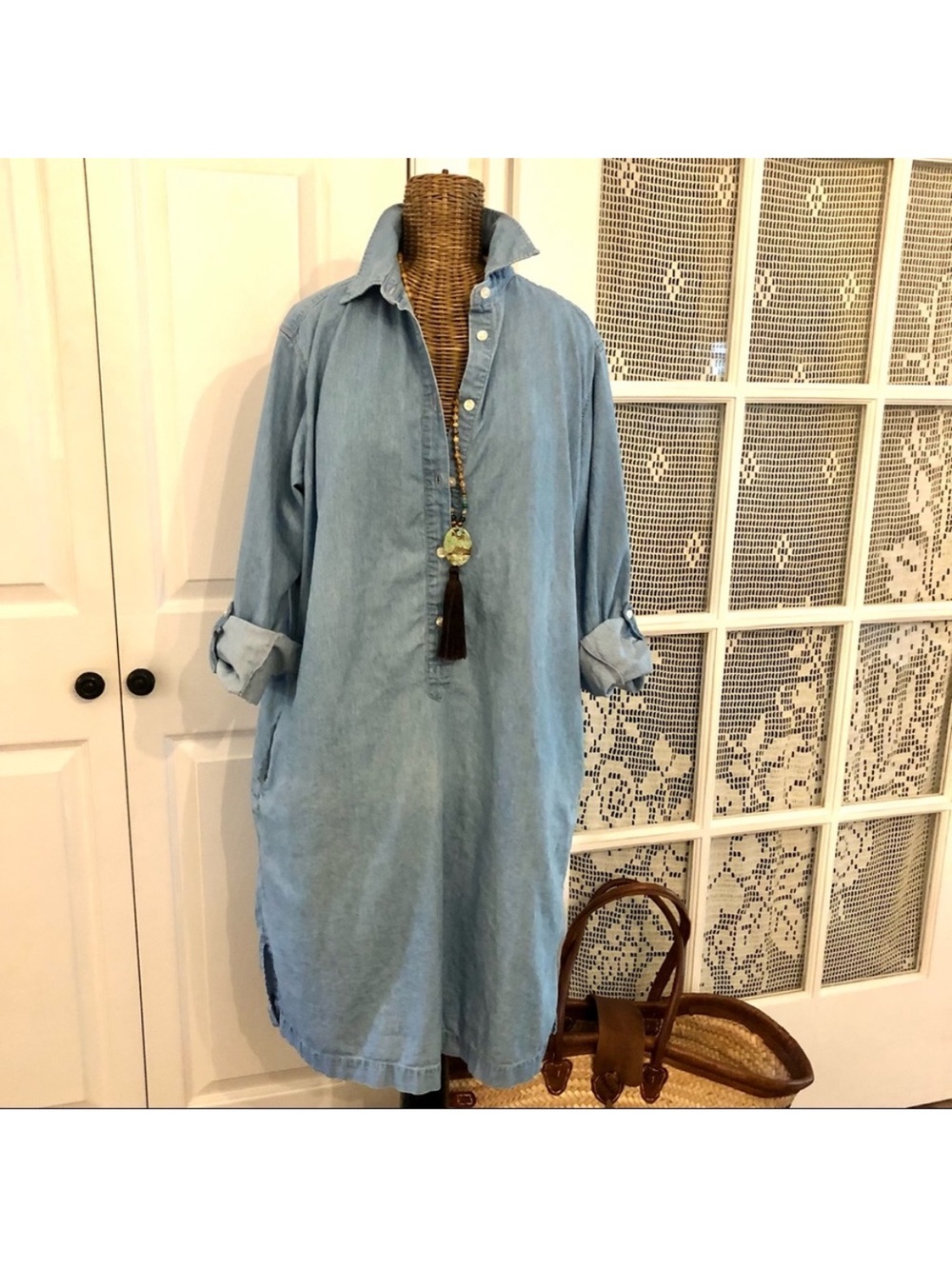 UNIQLO Light Denim Tunic / Dress, Sz L